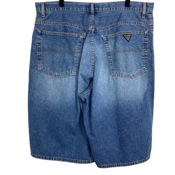 VTG RARE GUESS Black Patch Logo Denim Jeans - Picture 6 of 15